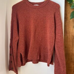 Madewell Warm Rust Crew Neck Sweater